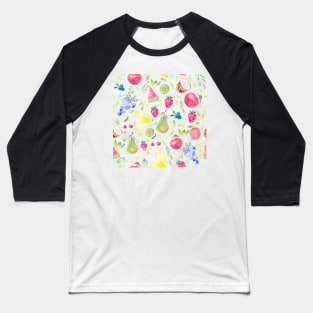 Watercolor Fruits Baseball T-Shirt